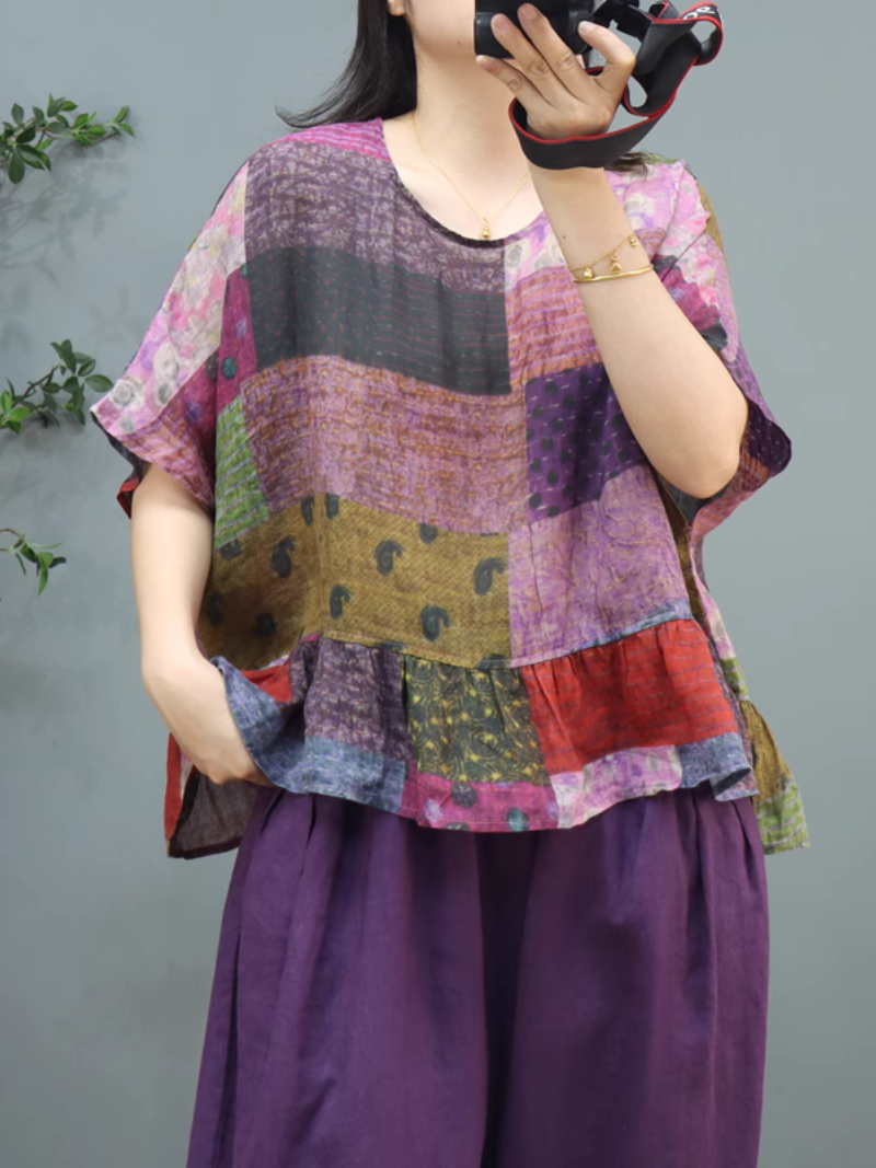 It's My Life Print Round Neck Tops - Fashionpara