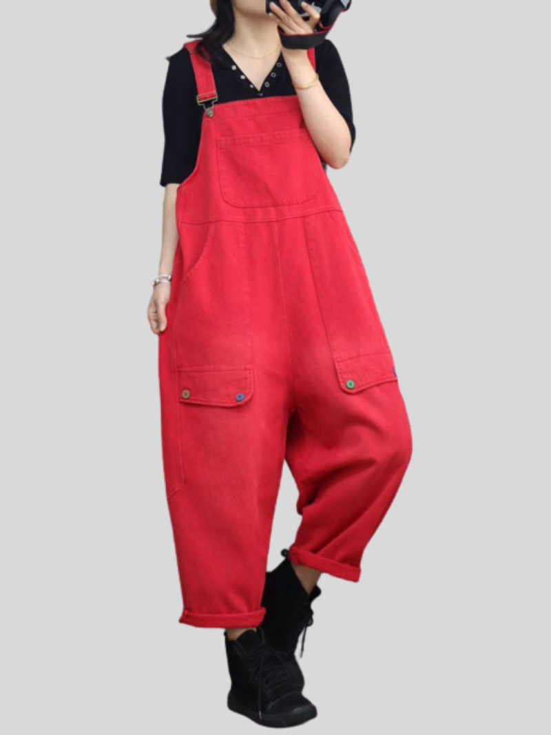WallFlower Womens's Denim High Waist Overalls - Fashionpara