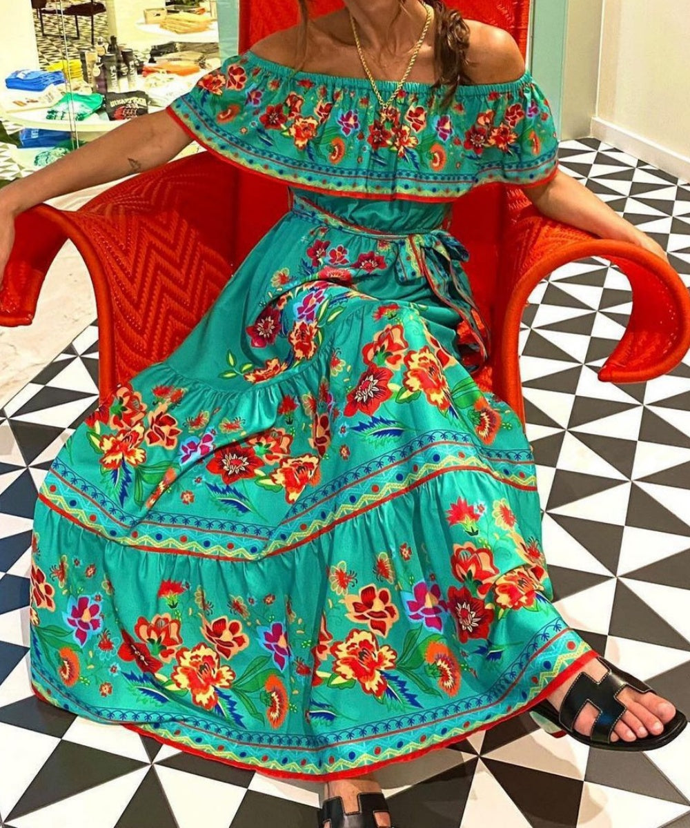 Soft Beach Specialty Print Dress - Fashionpara