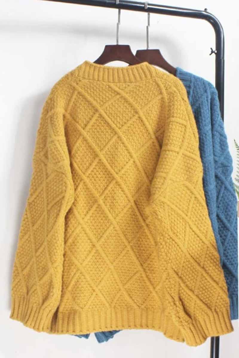 Florcoo Ribbed Horn Buckle Cardigan with Pockets - 4 Colors