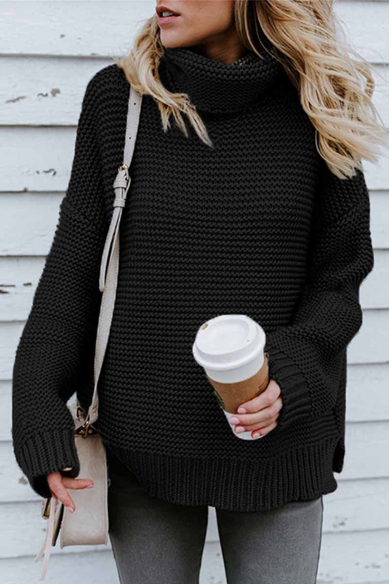 Florcoo Cozy Loose Turtleneck Sweater in Three Colors