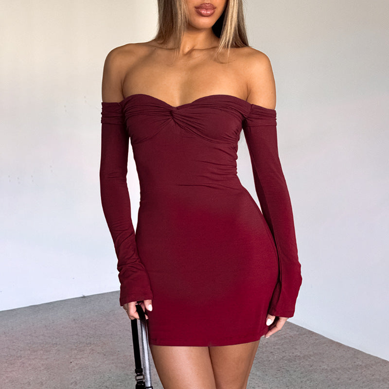 Crimson Kiss Mini Bodycon Dress - Maroon