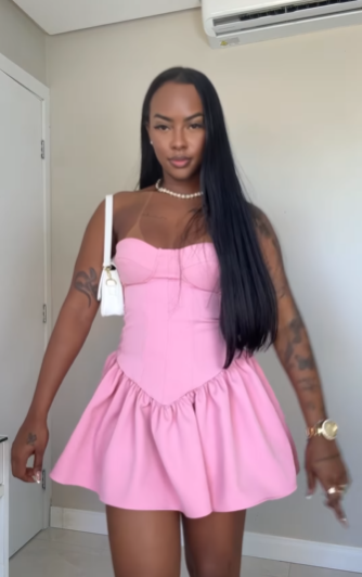 Cute Sweetheart Neck Pink Satin A Line Short Cocktail Dress Formal 8th Grade Homecoming Dress D359