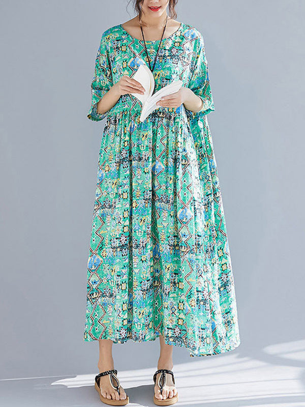 Green Light Smock Dress - Fashionpara