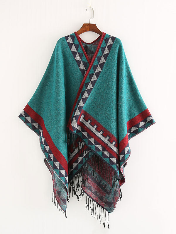 Ethnic Style Front Open Shawl Cardigan 5