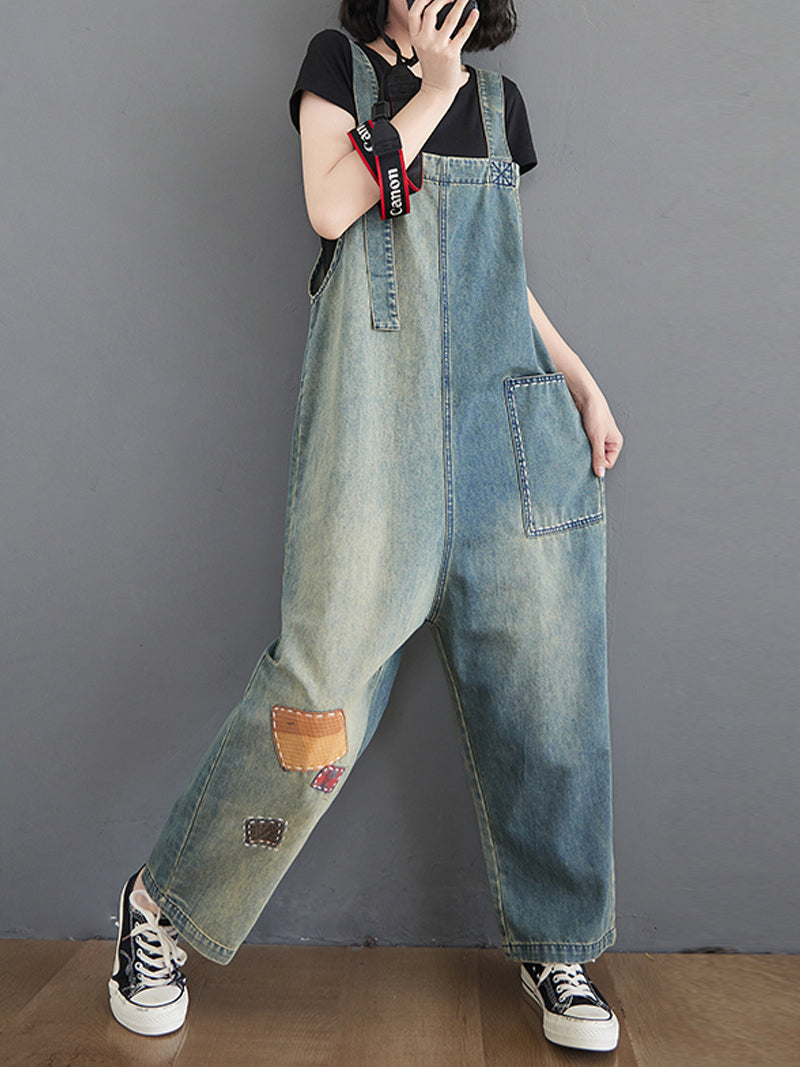 The Beauty Inside Patch Overall Dungaree - Fashionpara