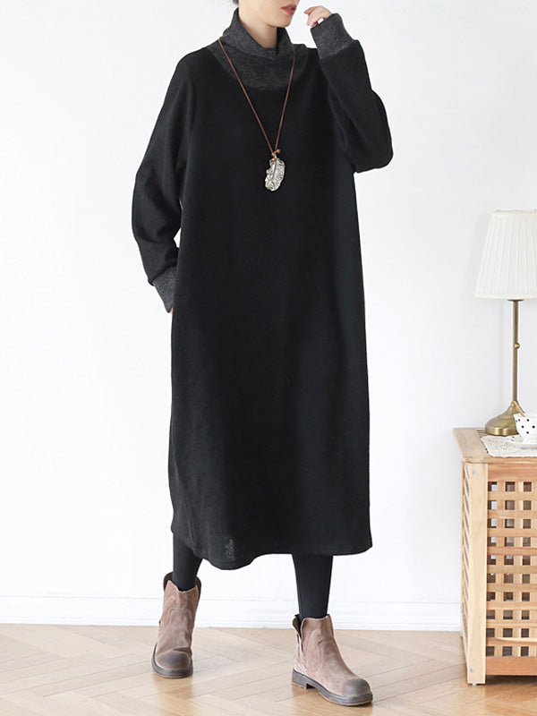 My Softer Side High-Neck Midi Dress - Fashionpara