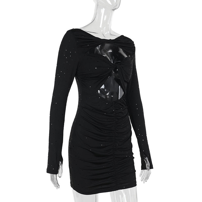 Long-Sleeve Mock-Neck Cut-Out Bodycon Mini Dress 6