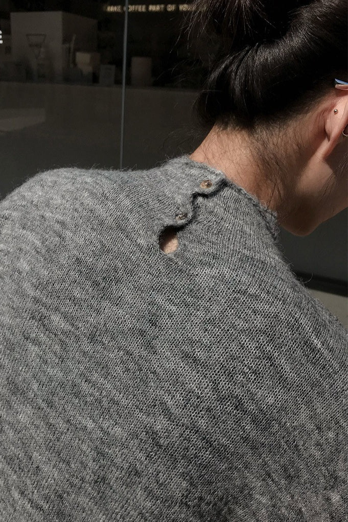 Color-Block Mock Neck Knit Sweater for Effortless Style