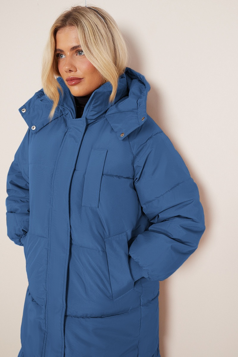 Thick Padded Hooded Mid-Length Winter Overcoat - Fashionpara
