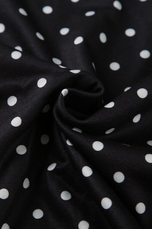 Polka Dot Halter Backless Bodycon Mini Dress - Fashionpara