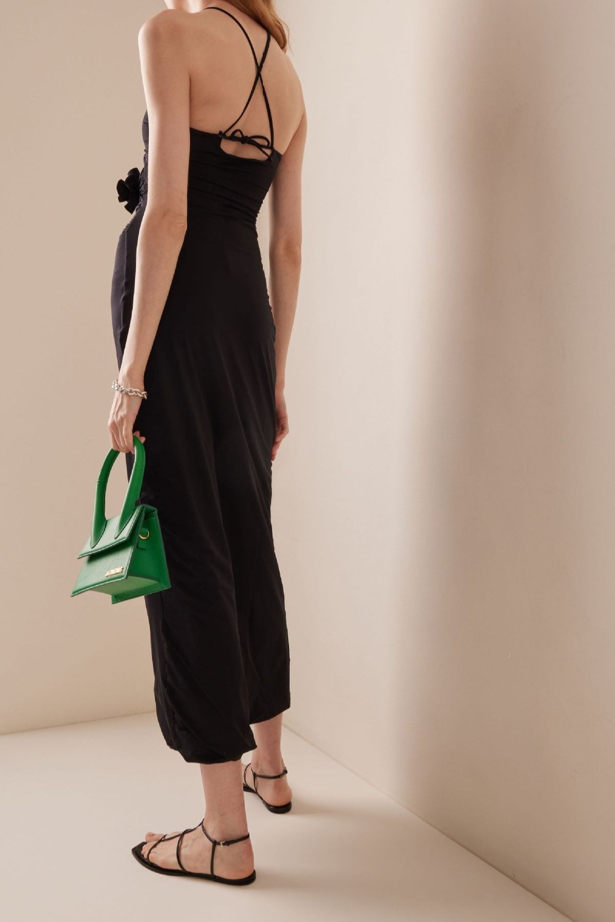 Rosette-Trim Strappy Cut-Out Ruched Bodycon Dress 8