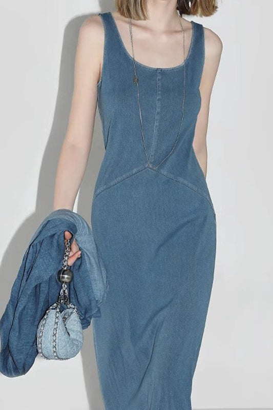 Vintage Overall Denim Dress