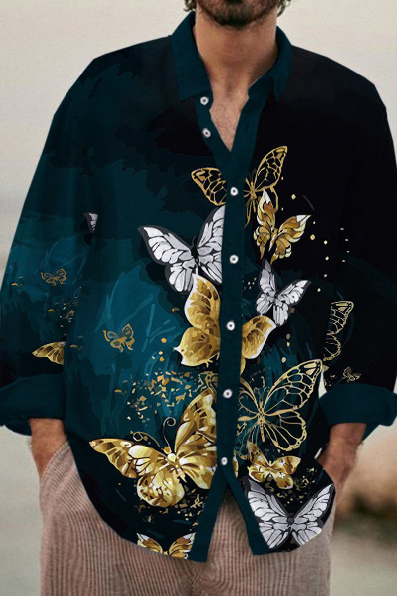 Men's Cotton&Linen Long-Sleeved Fashion Casual Shirt - Fashionpara