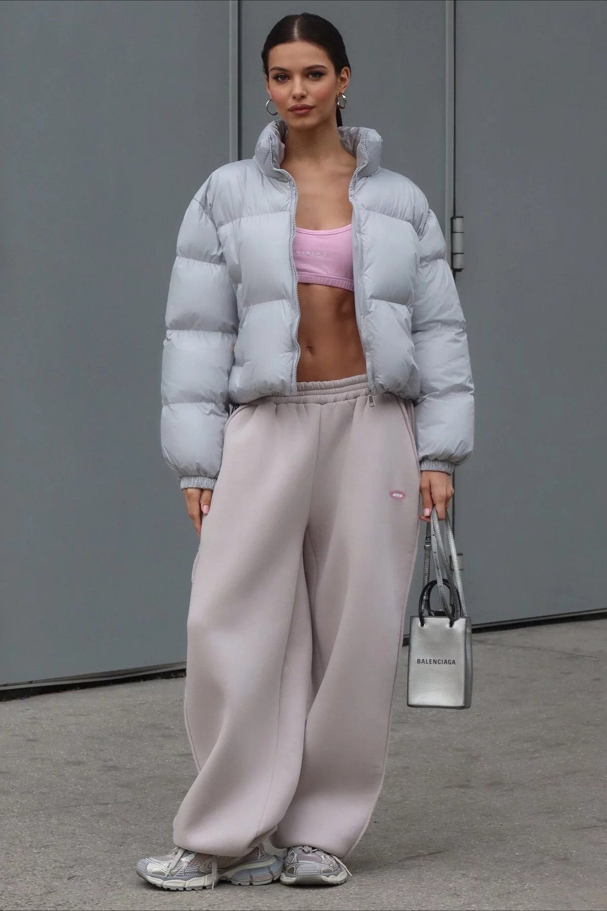 Essential Cropped Puffy Puffer Jacket