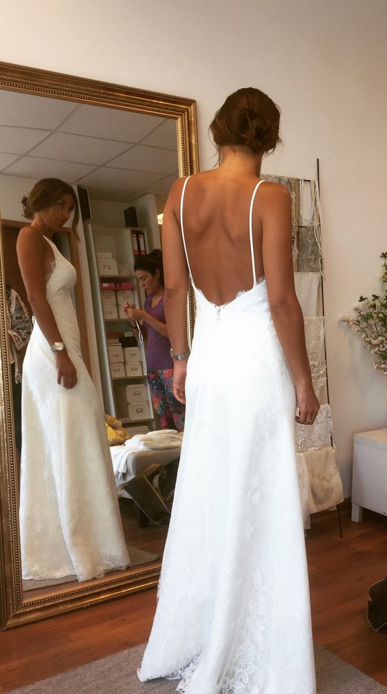 Backless Party Prom Gown for Women, Wedding Dress
