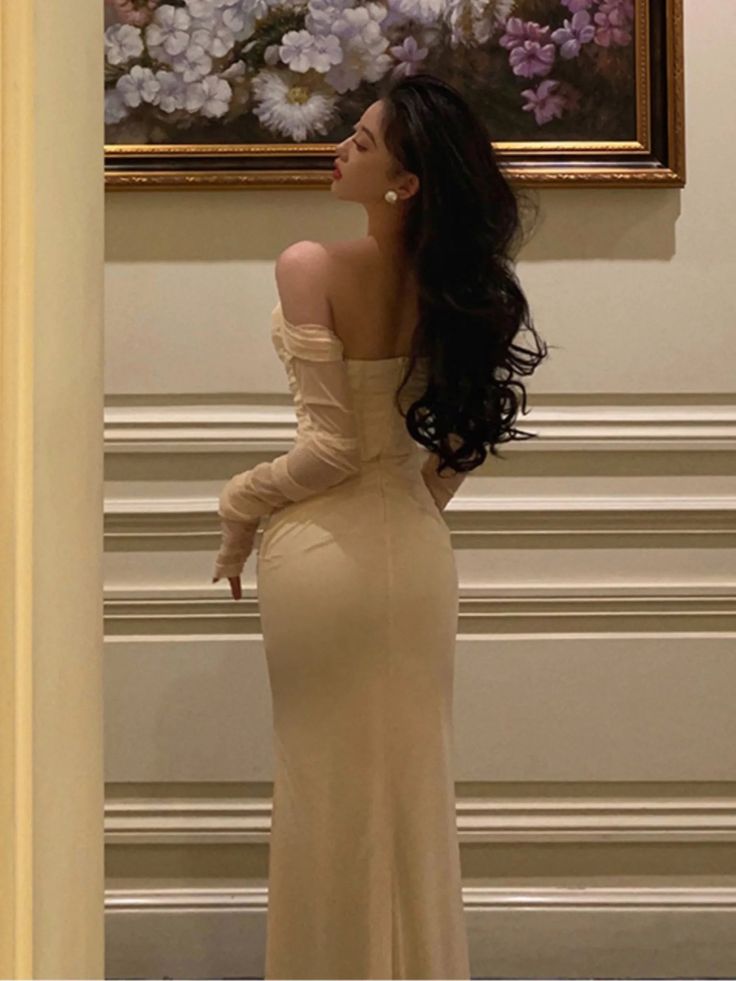 Sexy V-neck Bodycon Wedding Party Dresses Women Elegant Mesh Patchwork Formal Occasion Evening Prom Dress