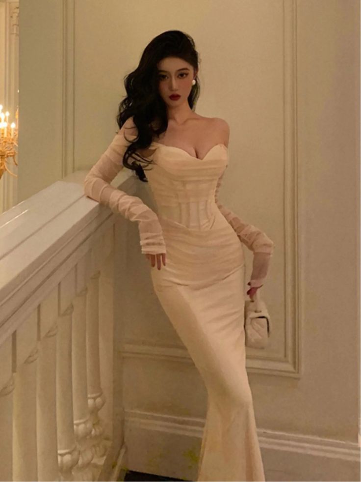 Sexy V-neck Bodycon Wedding Party Dresses Women Elegant Mesh Patchwork Formal Occasion Evening Prom Dress