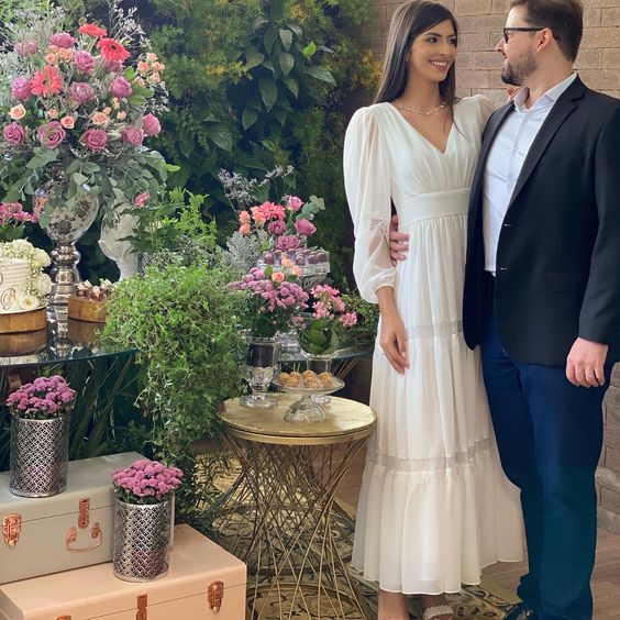 White Prom Dress, Formal Evening Graduation Dress - Fashionpara