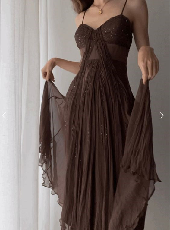 Brown Prom Dress, Formal Dress Graduation Dresses - Fashionpara