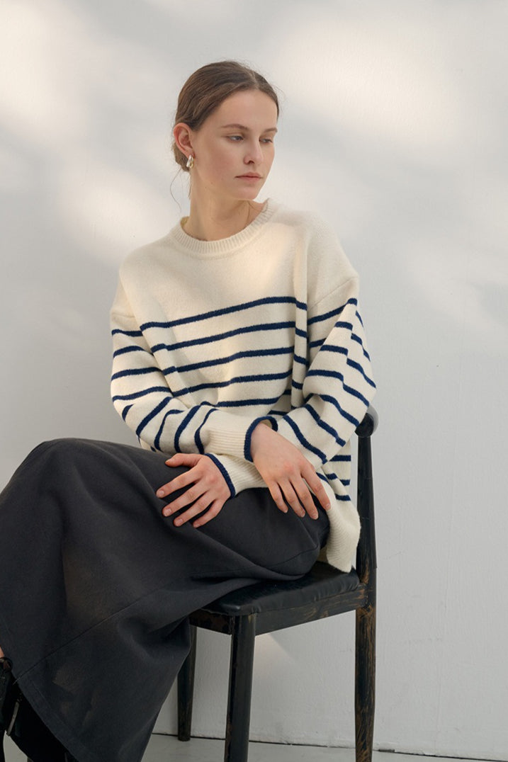Classic Stripe Wool Knit Top
