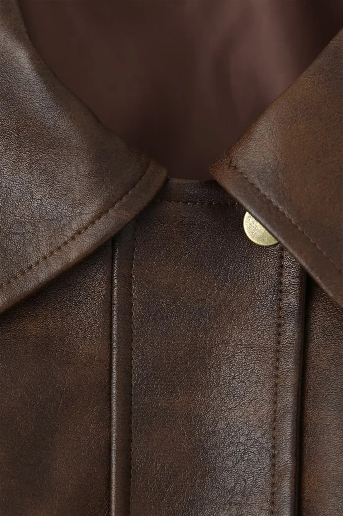 Vintage Oversized Leather Coat for Timeless Style and Comfort