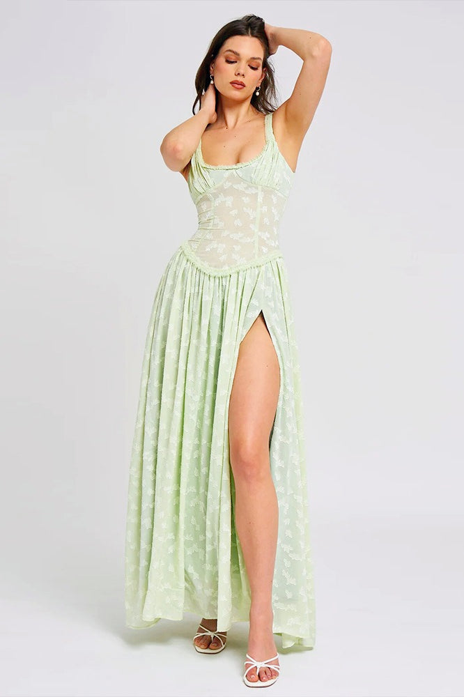 Chic Side Slit Slip Dress