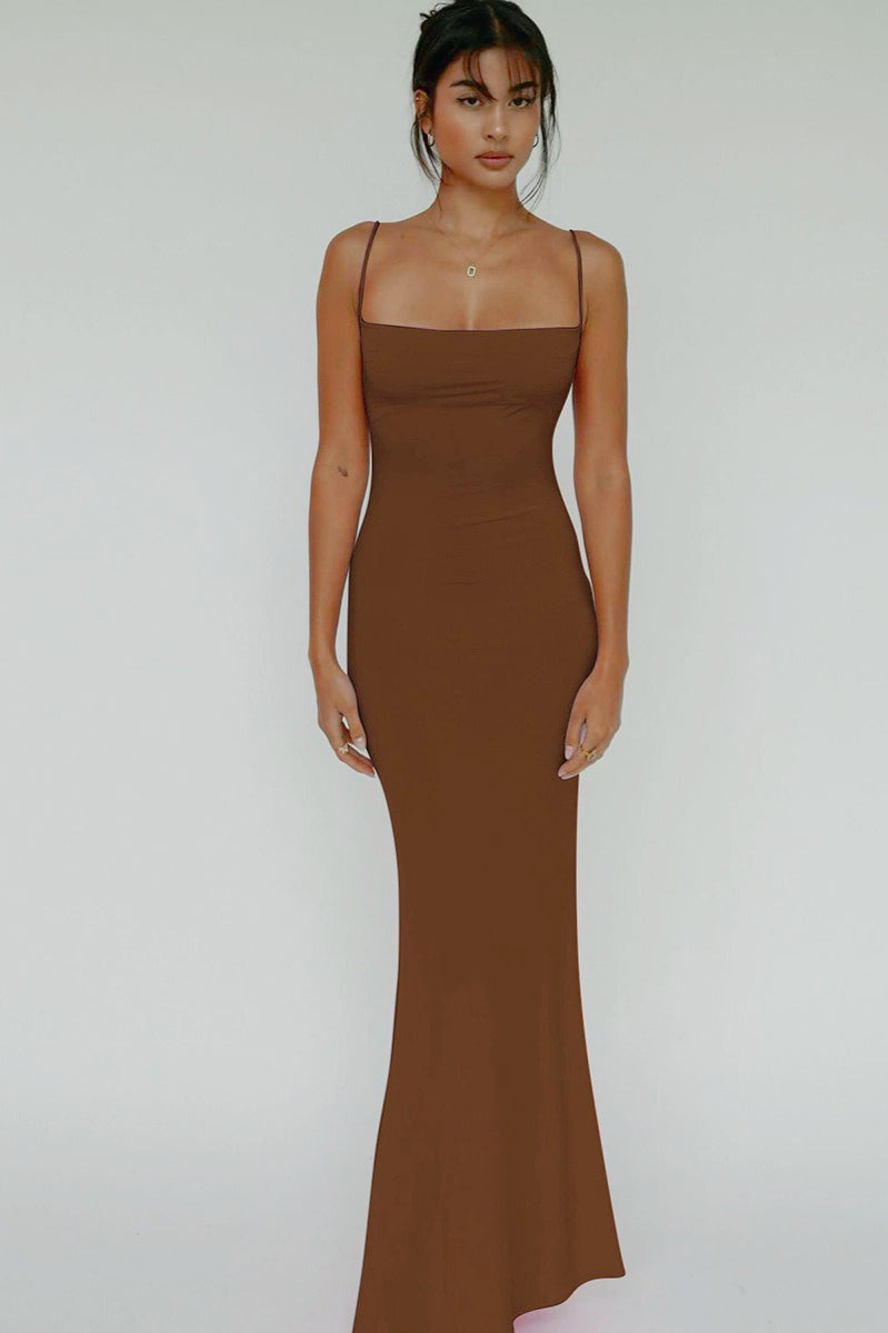 Sultry Solid Slip Dress