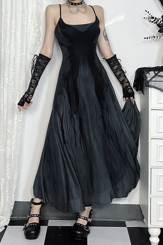 Strap Butterfly Mesh Gothic Dress