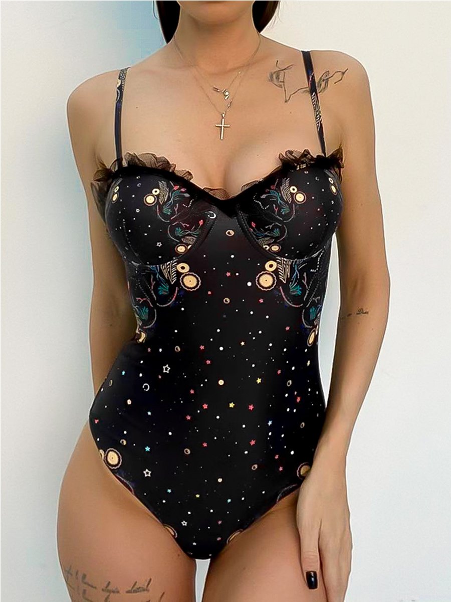 Lace One Piece Bikini - Fashionpara