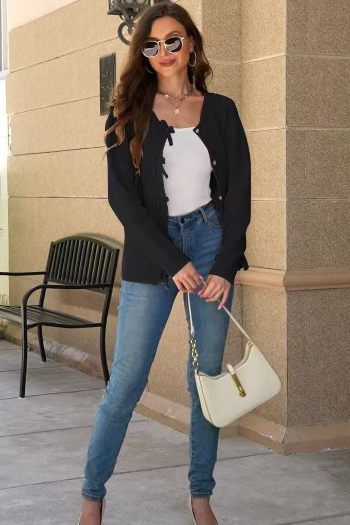 Cozy Knit Long-Sleeve Cardigan for Effortless Style