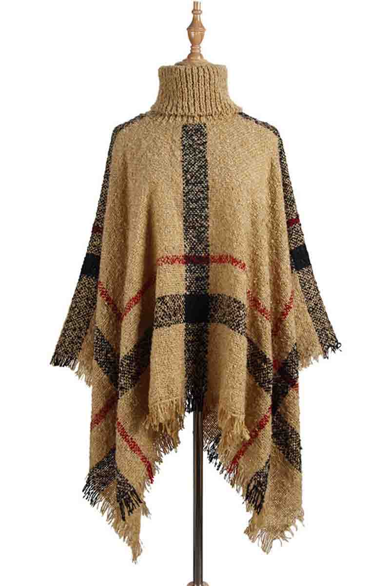 Casual Plaid Print One Size Cloak (3 Colors) Fashionpara