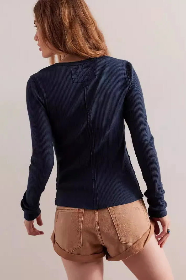 Slim Long Sleeve Ribbed Cardigan 2