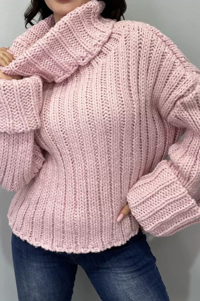 Relaxed Fit Turtleneck Sweater