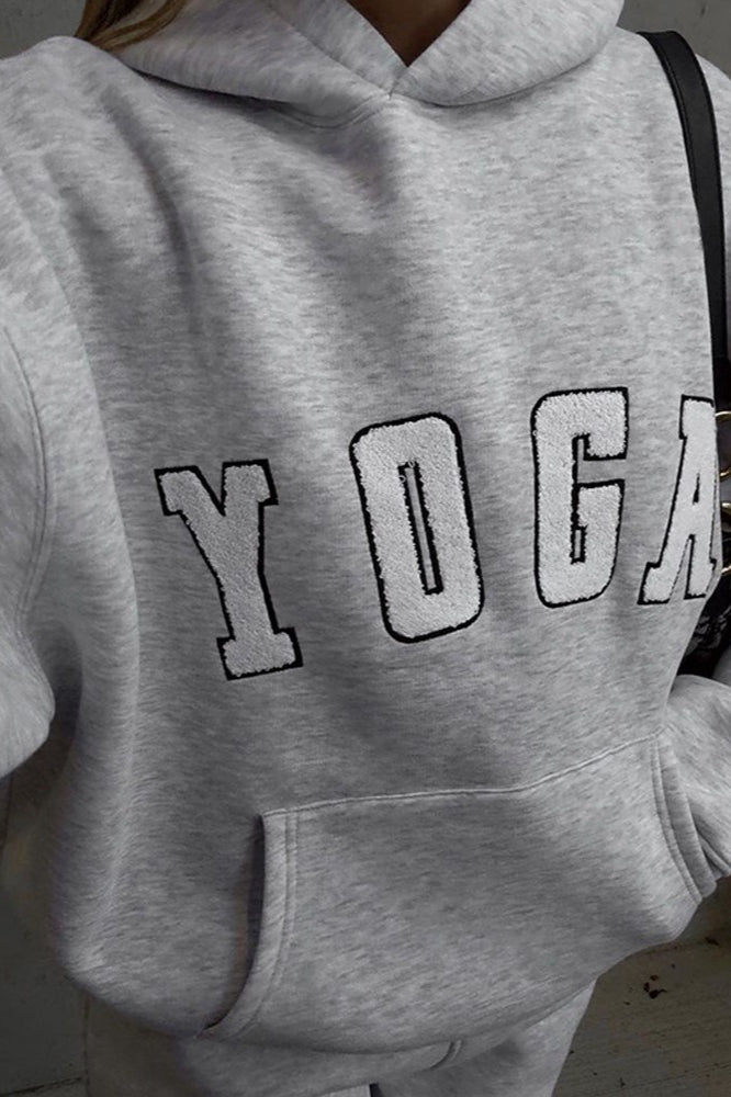 Letter Graphic Oversized Pullover Hoodie 4