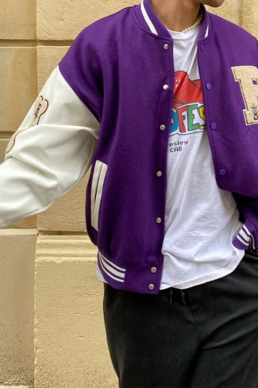 Hip Hop Harajuku Leather Bomber Jacket