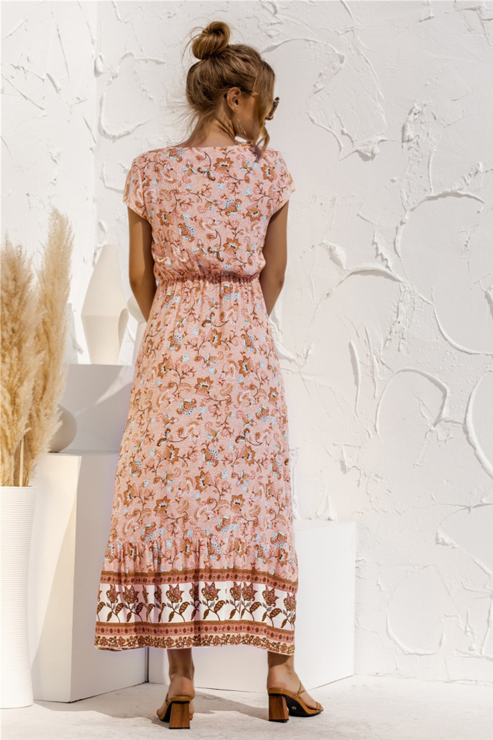 Floral Patchwork Long Dress - Fashionpara