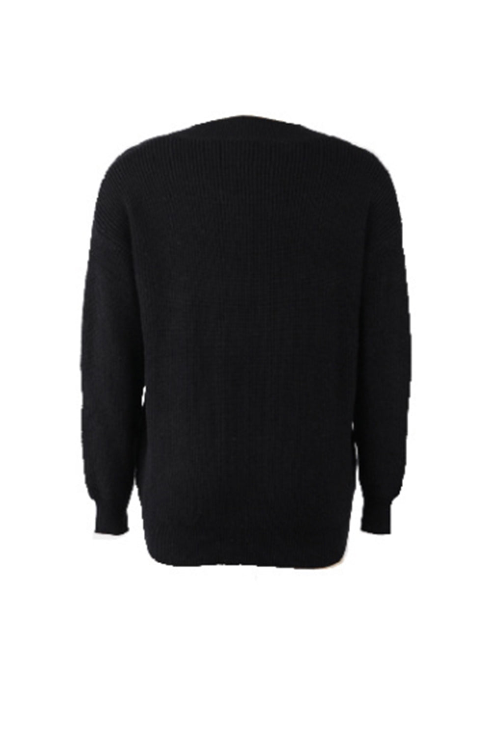 RadyRin V-Neck Solid Color Sweater for Effortless Style