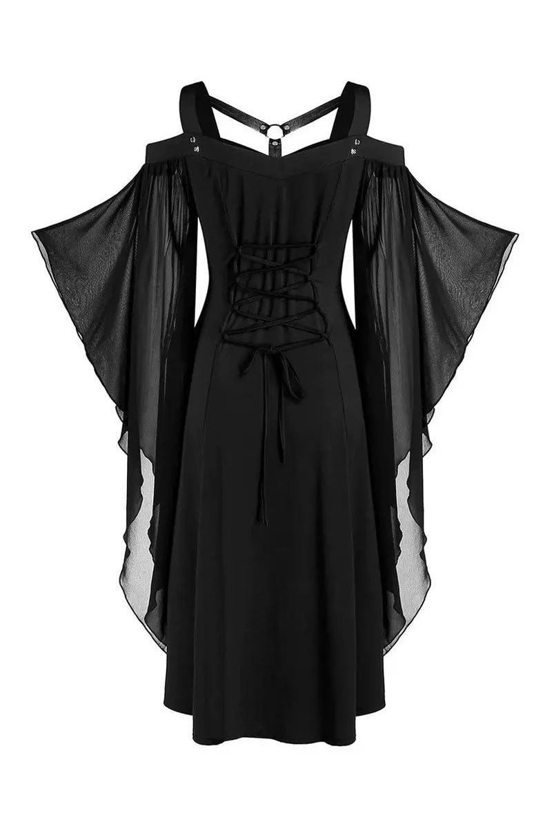 Halloween Gothic Punk Dress Women Cosplay Party Dresses - Fashionpara