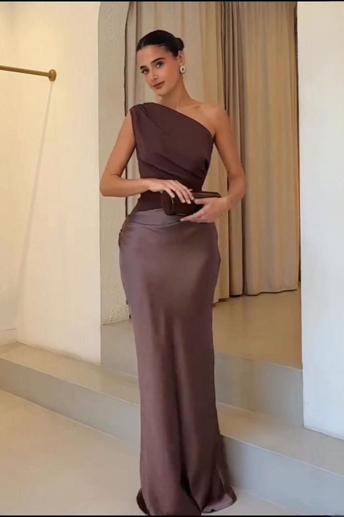 Crew Neck Sleeveless Slim Formal Dress