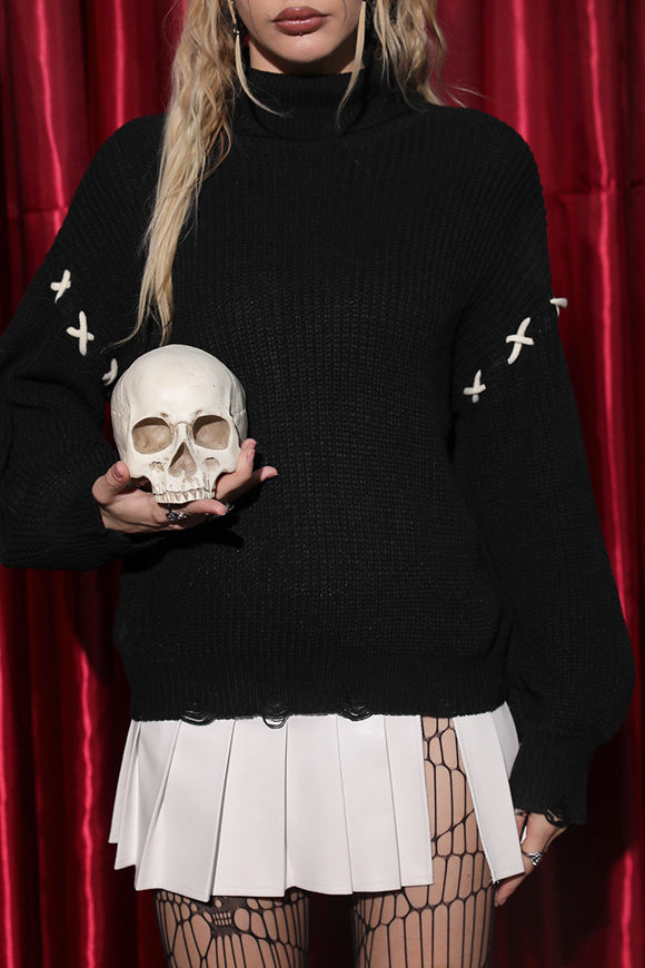 PrincessAce Slouchy Knit Black Sweater for Effortless Style