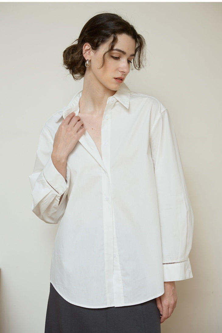 High Density Cotton Collared Blouse