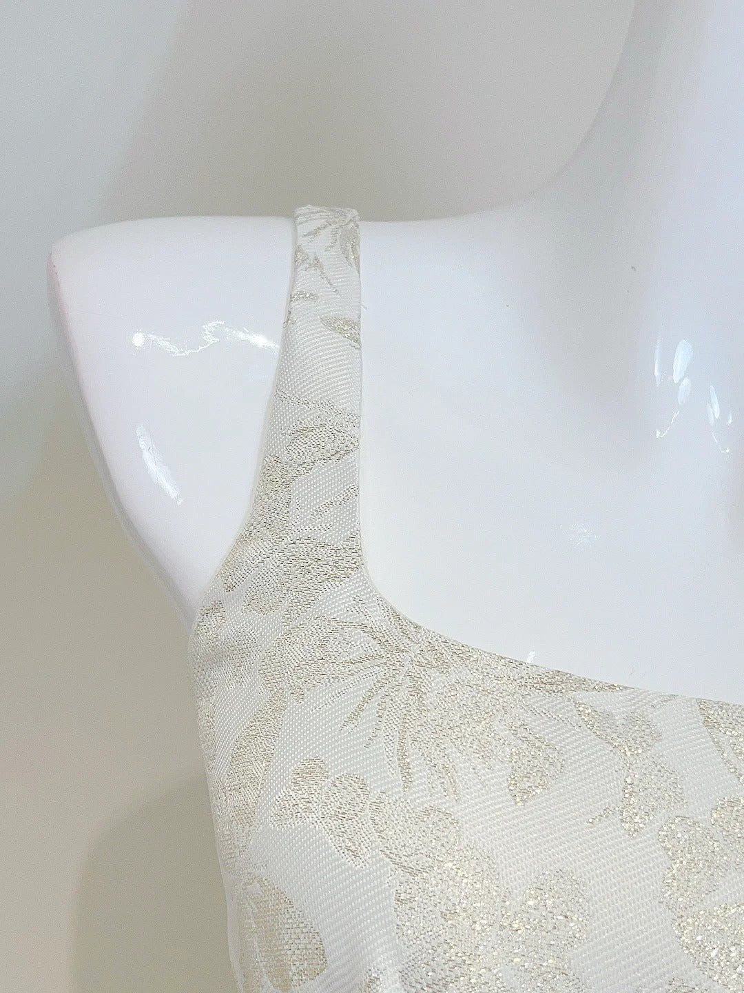 Retro Palace Ivory A-line Square Neck Strap Jacquard Tulle Prom Dress Evening Dress P4071