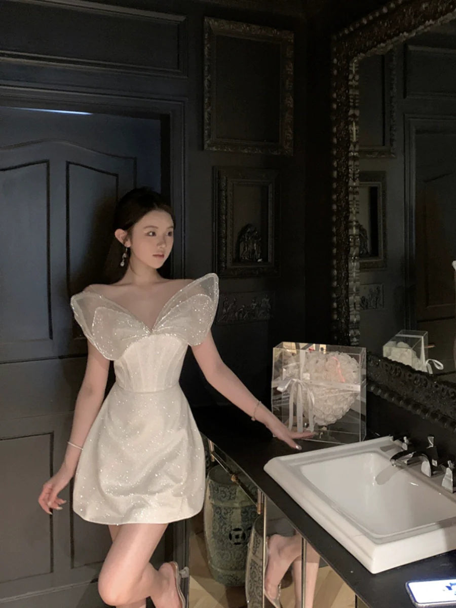 A Line Short Evening Dress Cocktail Dresses Short Birthday Party Dress - Fashionpara