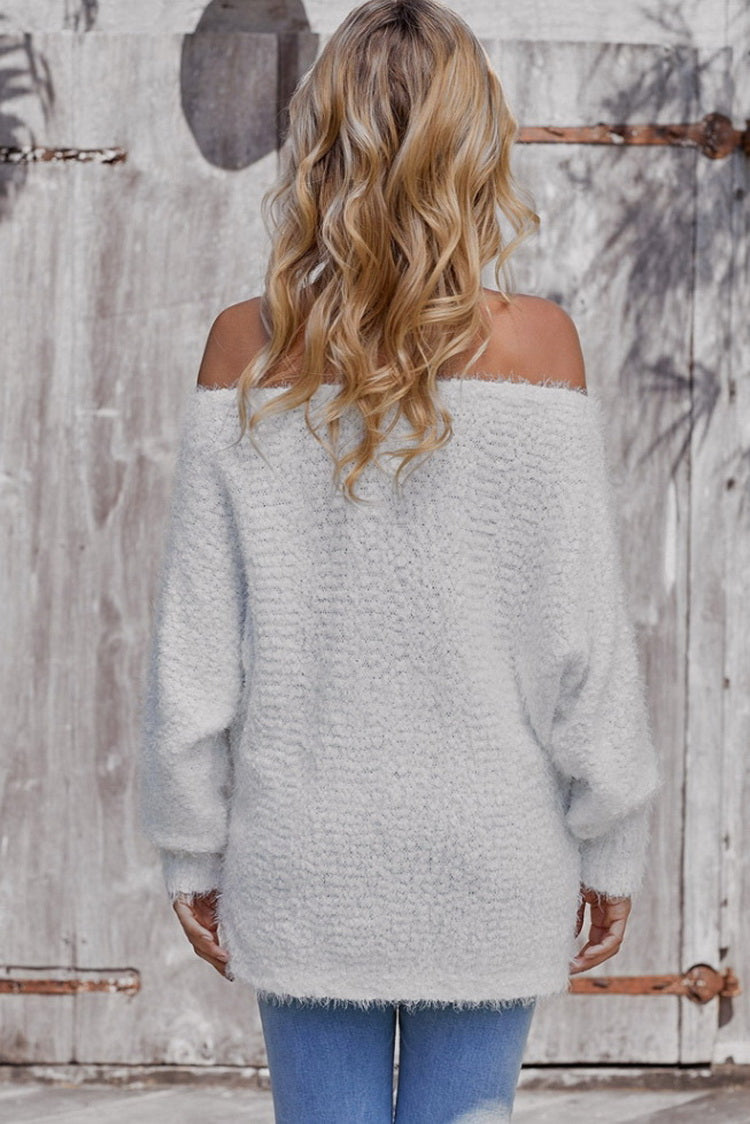 RadyRin Loose Off Shoulder Sweater for Effortless Style