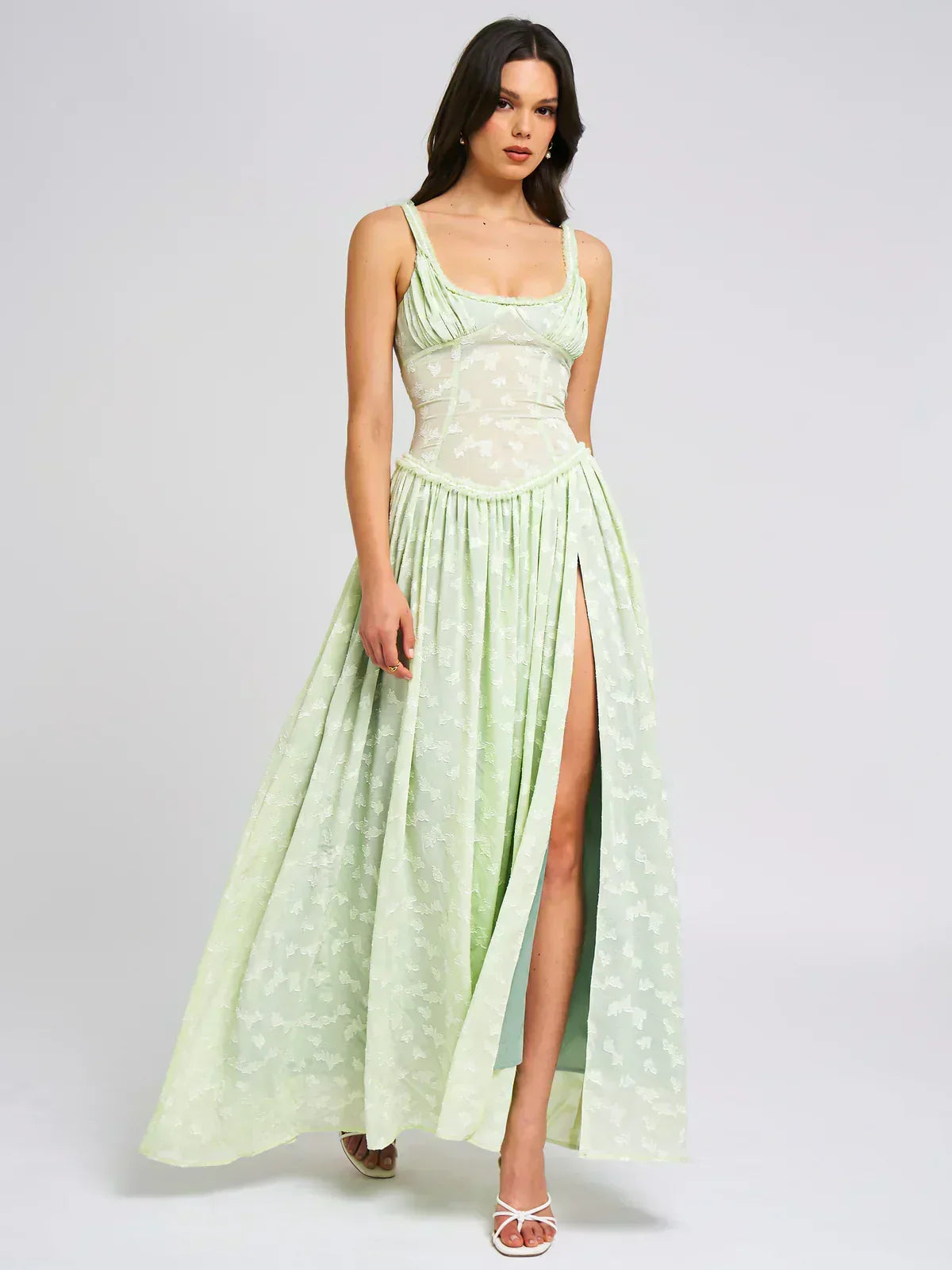 Savannah Meadows Lace Maxi Dress - View 8