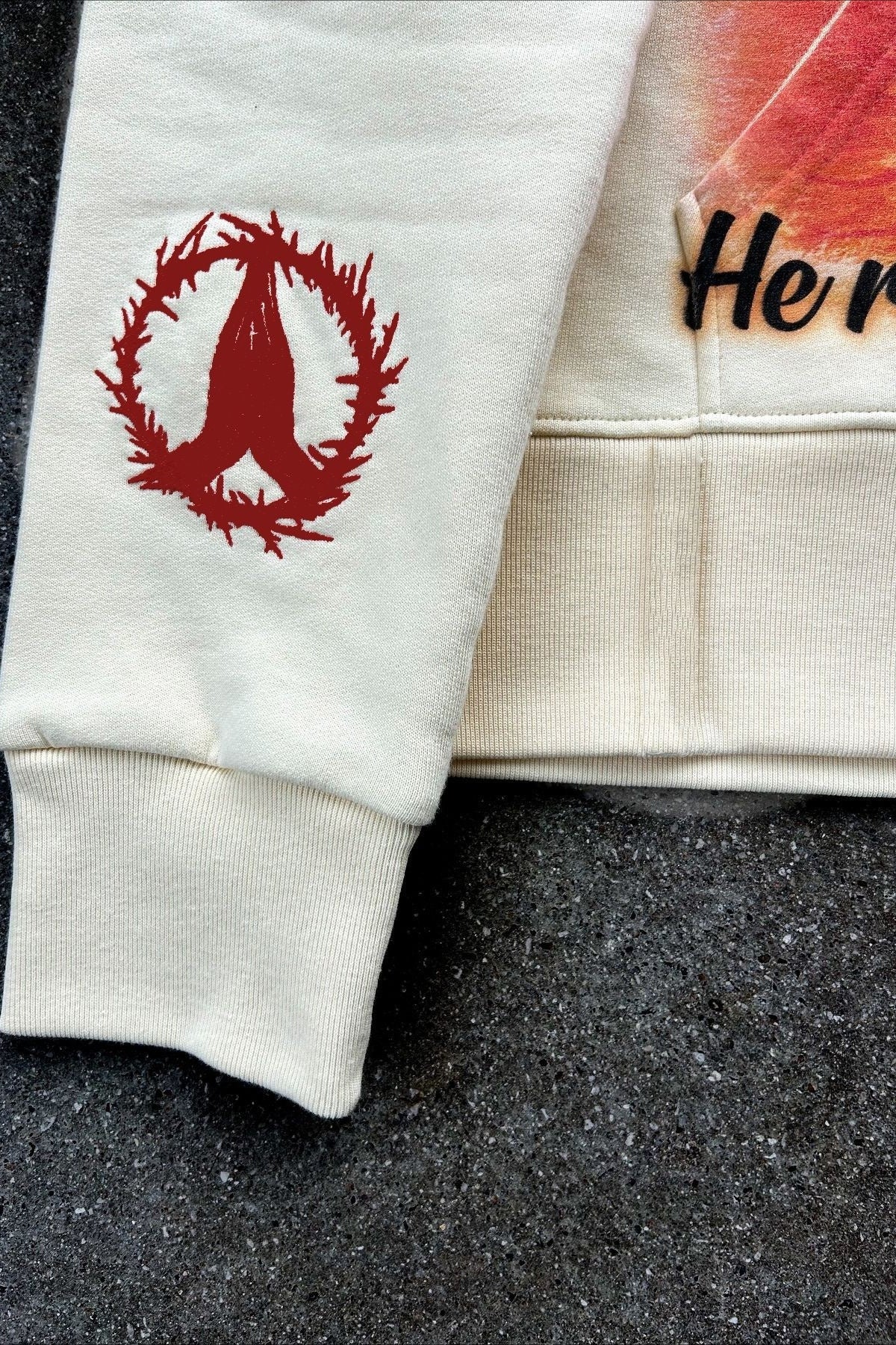 Vintage Print Pullover Hoodie