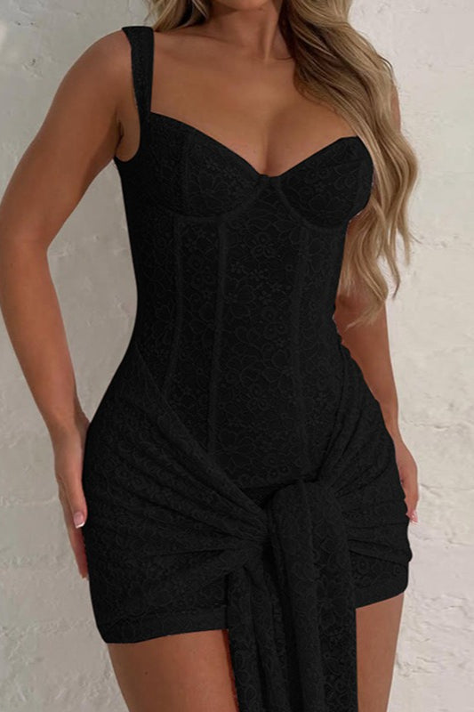 Velvet One Shoulder Wrap Maxi Dress - View 10
