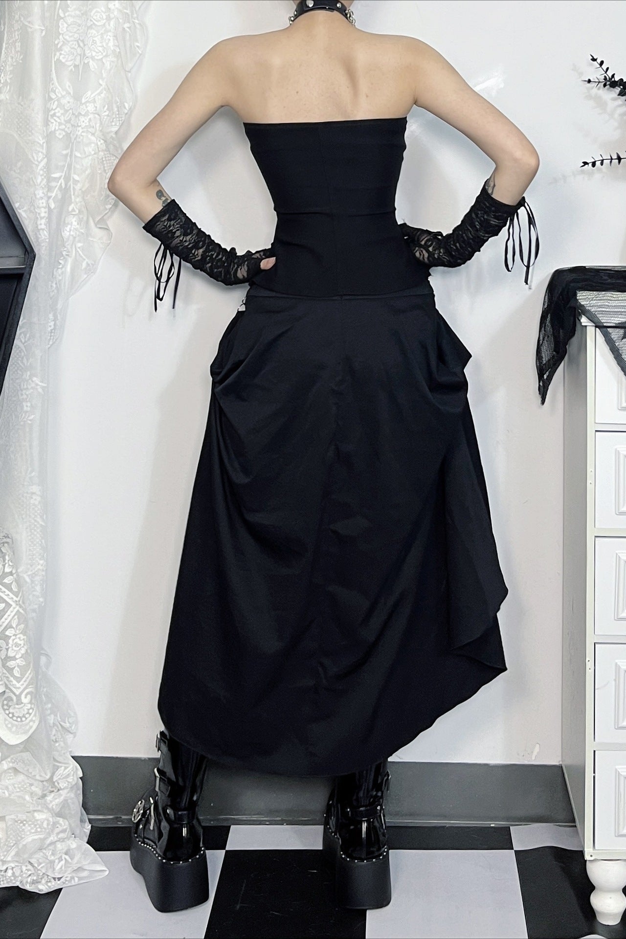 Gothic Dual Wear Flare Skirt