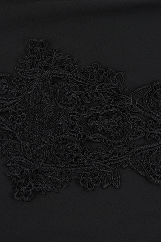 Hooded Lace Trim Gothic Dress